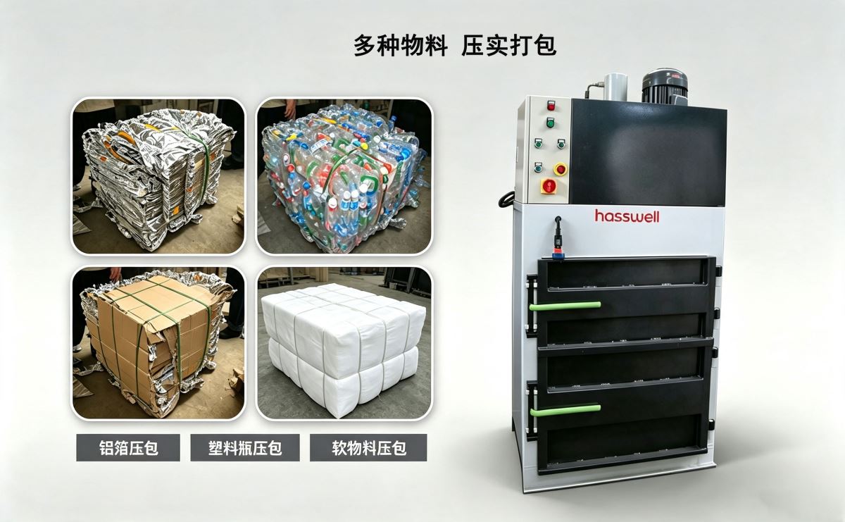 液压垃圾压缩打包机多种物料压实打包